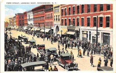 Ford Street Ogdensburg, New York Postcard