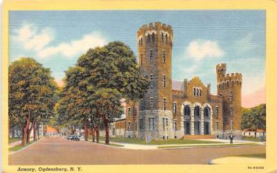 Armory Ogdensburg, New York Postcard