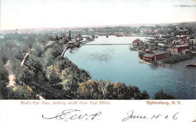 Bird's Eye View Ogdensburg, New York Postcard