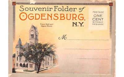 Souvenir Folder Ogdensburg, New York Postcard