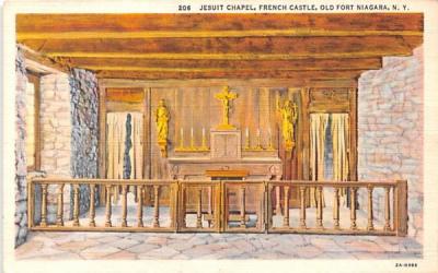 Jesuit Chapel Old Fort Niagara, New York Postcard