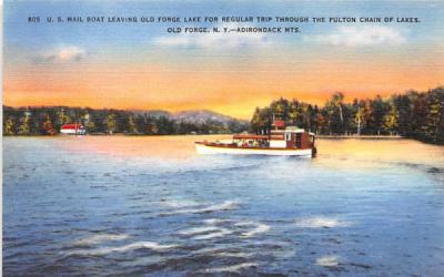US Mail Boat Old Forge, New York Postcard