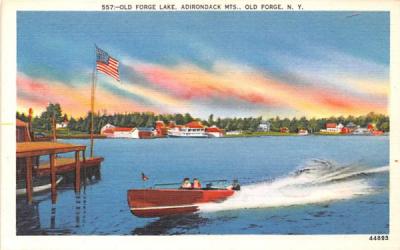 Old Forge Lake New York Postcard