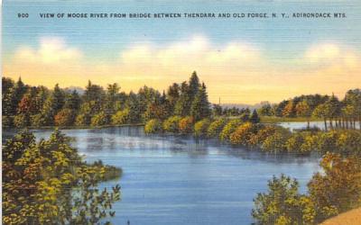Moose River from Bridge Old Forge, New York Postcard