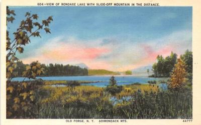 Rondaxe Lake Old Forge, New York Postcard