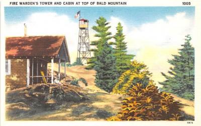 Fire Warden's Tower & Cabin Old Forge, New York Postcard
