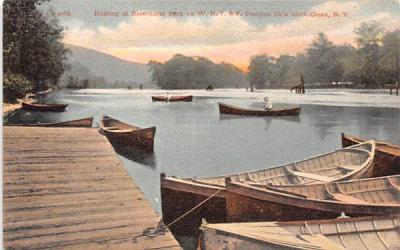 Boating at Riverhurst Park Olean, New York Postcard