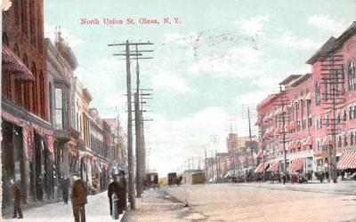 North Union St Olean, New York Postcard