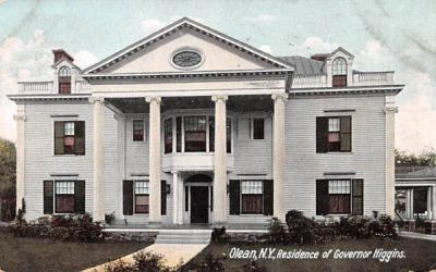 Residence of Governor Higgins Olean, New York Postcard