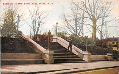 Entrance to Oak Lawn Park Olean, New York Postcard