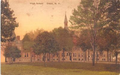High School Olean, New York Postcard