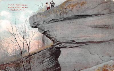 Flat Iron Rock Olean, New York Postcard