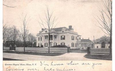 Governor Higgins' Home Olean, New York Postcard