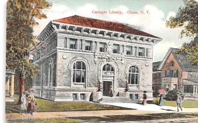 Carnegie Library Olean, New York Postcard