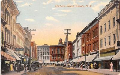 Madison Street Oneida, New York Postcard