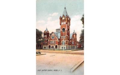 First Baptist Church Oneida, New York Postcard