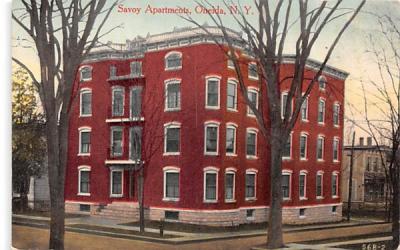 Savoy Apartments Oneida, New York Postcard