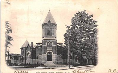 First Baptist Church Oneonta, New York Postcard