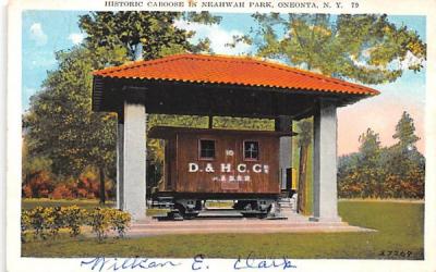 Historic Caboose Oneonta, New York Postcard