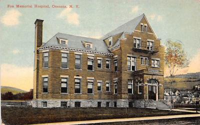 Fox Memorial Hospital Oneonta, New York Postcard