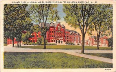 Oneonta Normal School & the Bugbee School for Children New York Postcard
