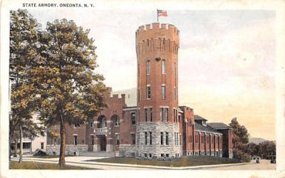 State Armory Oneonta, New York Postcard
