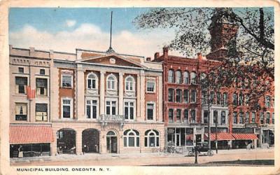 Municipal Building Oneonta, New York Postcard