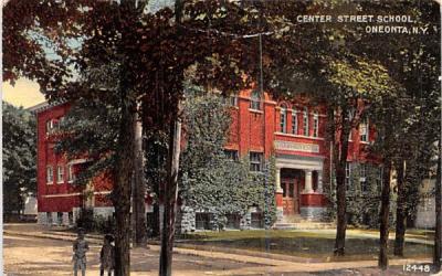 Center Street School Oneonta, New York Postcard