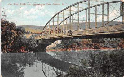 Main Street Bridge Oneonta, New York Postcard