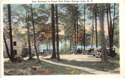 Rear Entrance to Forest Park Camp Oquaga Lake, New York Postcard