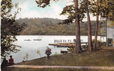 Lake from Retlaw Cottage Oquaga Lake, New York Postcard
