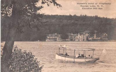 Hanson's Hotel of Hospitality Oquaga Lake, New York Postcard