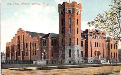 New State Armory Oswego, New York Postcard