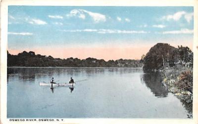 Oswego River New York Postcard