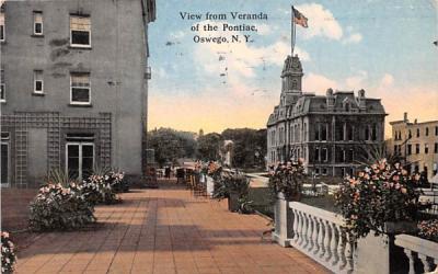 From Veranda of the Pontiac Oswego, New York Postcard
