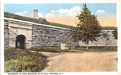 Entrance to Fort Ontario Oswego, New York Postcard