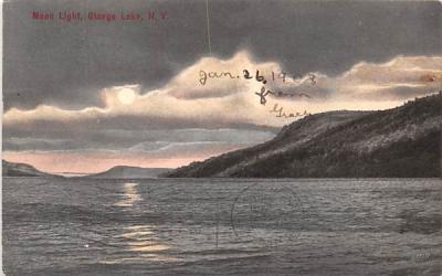 Moon Light Otsego Lake, New York Postcard
