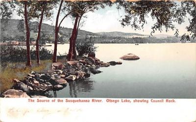 Source of the Susquehanna River Otsego Lake, New York Postcard