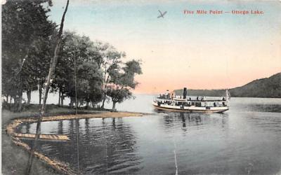 Five Mile Point Otsego Lake, New York Postcard
