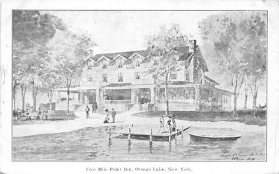 Five Mile Point Inn Otsego Lake, New York Postcard