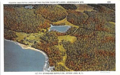 Fourth & Fifth Lakes of the Fulton Chain of Lakes Otter Lake, New York Postcard