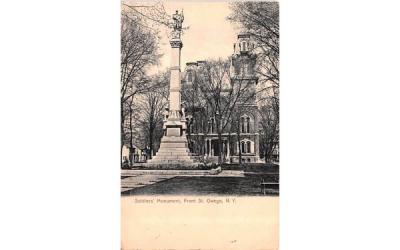 Soldiers' Monument Owego, New York Postcard