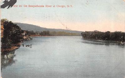 Susquehanna River Owego, New York Postcard