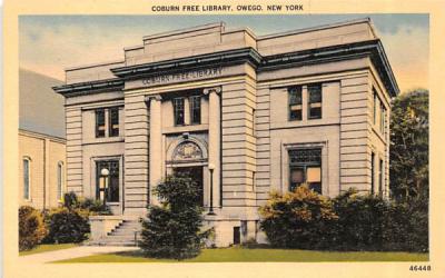 Coburn Free Library Owego, New York Postcard