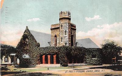 St Paul's Episcopal Church Owego, New York Postcard