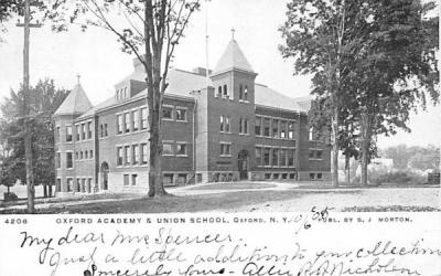 Oxford Academy & Union School New York Postcard