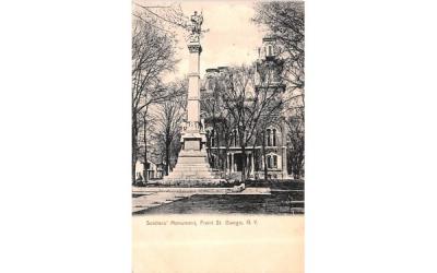 Soldiers' Monument Owego, New York Postcard