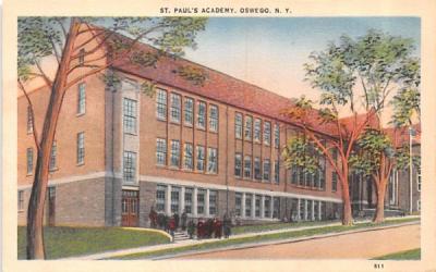 St Paul's Academy Oswego, New York Postcard