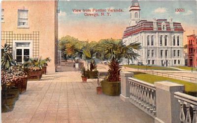 From Pontiac Veranda Oswego, New York Postcard