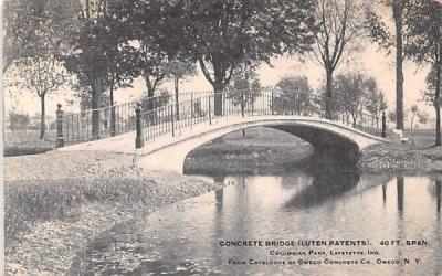 Concrete Bridge Owego, New York Postcard
